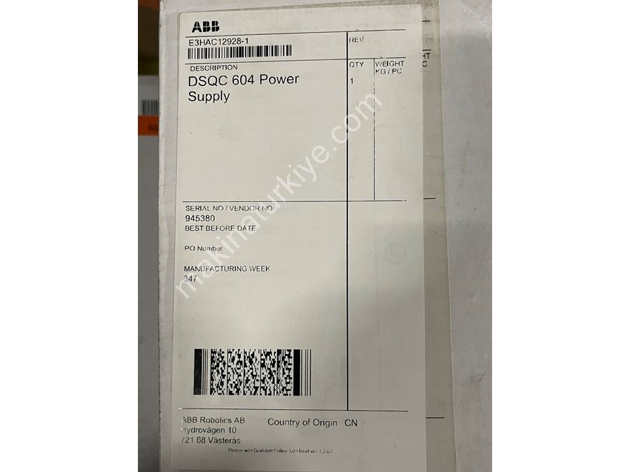 Блок управления электропитанием автоматизации ABB 3HAC12928-1 DSQC 604