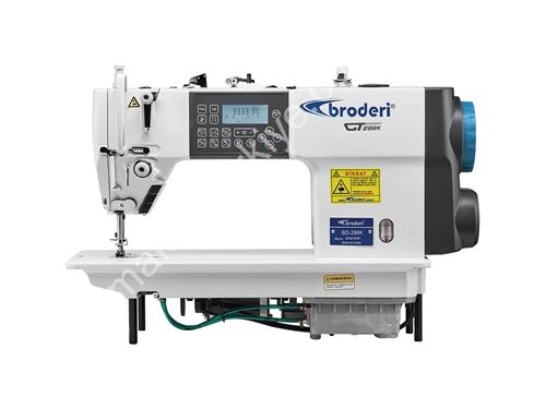Kapalı Kartel Çift Step Motor Tam Otomatik Tek Bıçak Düz Dikiş Makinası