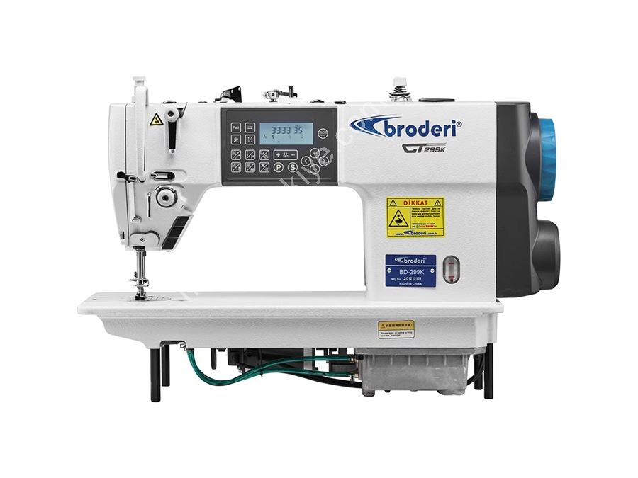 Kapalı Kartel Çift Step Motor Tam Otomatik Tek Bıçak Düz Dikiş Makinası