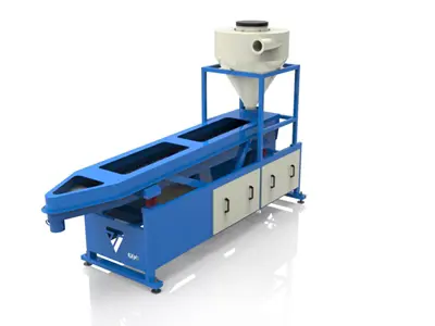 600 Kg/Saat Titreşimli Plastik Granül Soğutuculu Vibrasyonlu Elek