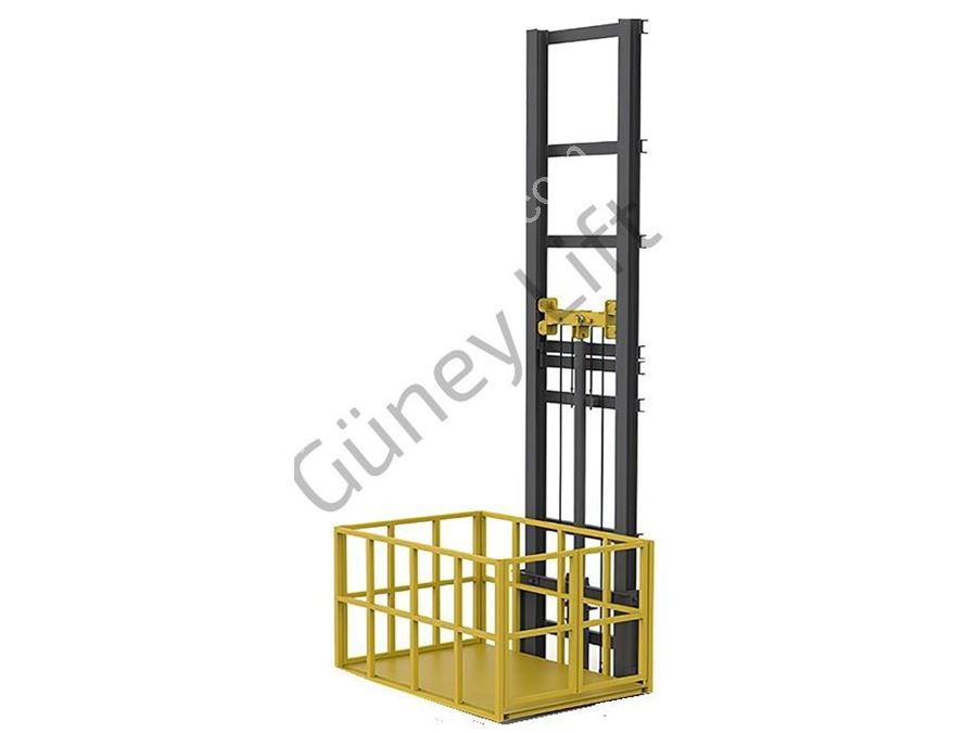 Ascenseur à marchandises hydraulique double piston de 3 tonnes et de 8 mètres