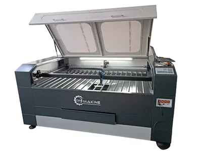170x100 cm Çift Kafa Ahşap Lazer Kesim ve Kazıma Makinesi