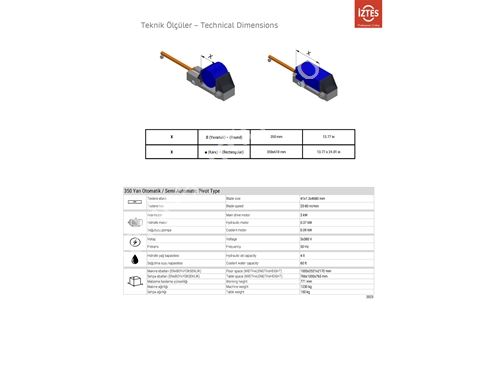 Cronoss 350 Y - Yarı Otomatik Şerit Testere Makinası