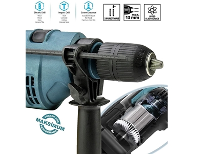 Perceuse à percussion électrique 750W 13mm - 1