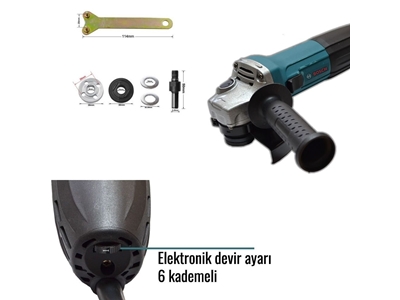 125mm Devir Ayarlı Avuç Taşlama Makinası - 1