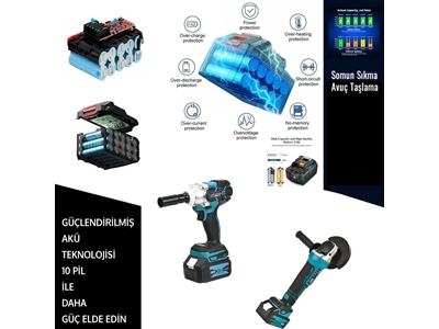 58W Ultra 2Li Set Somun Sökme ve Avuç Taşlama Makinası - 2