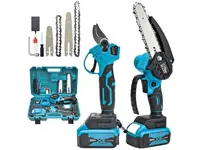 58V 5Ah Çift Akülü Çelik Şanzımanlı Makaslı Dal Budama Testeresi 2Li Set