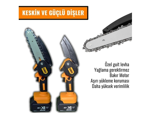 88V 2ah EEA213 Professional Şarjlı Dal Budama Testeresi