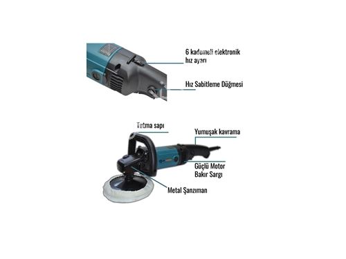 1800 Watt Elektrikli Devir Ayarlı Polisaj Makinesi