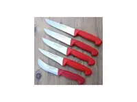 5'Li Plastik Saplı Premium Paslanmaz Çelik Kasap ve Mutfak Bıçağı