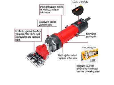 6 Hız Ayarlı Koyun Keçi Kırkma Makinesi - 2