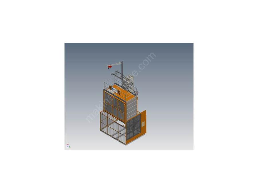 2000 Kg 36 Meters / Min Exterior Freight And Passenger Elevator