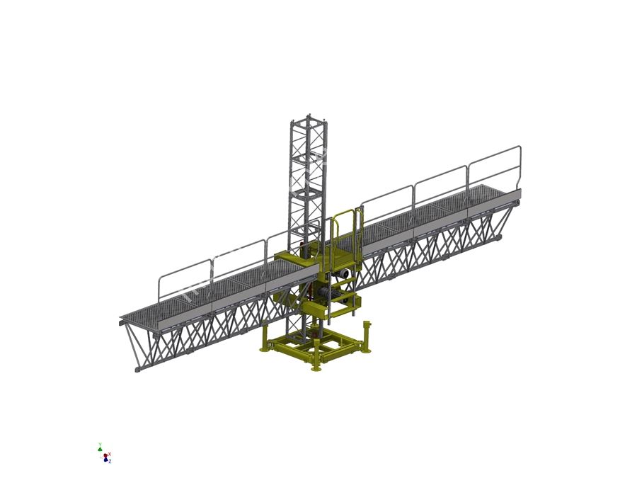 2000 Kg 150 M Height Movable Exterior Platform Elevator