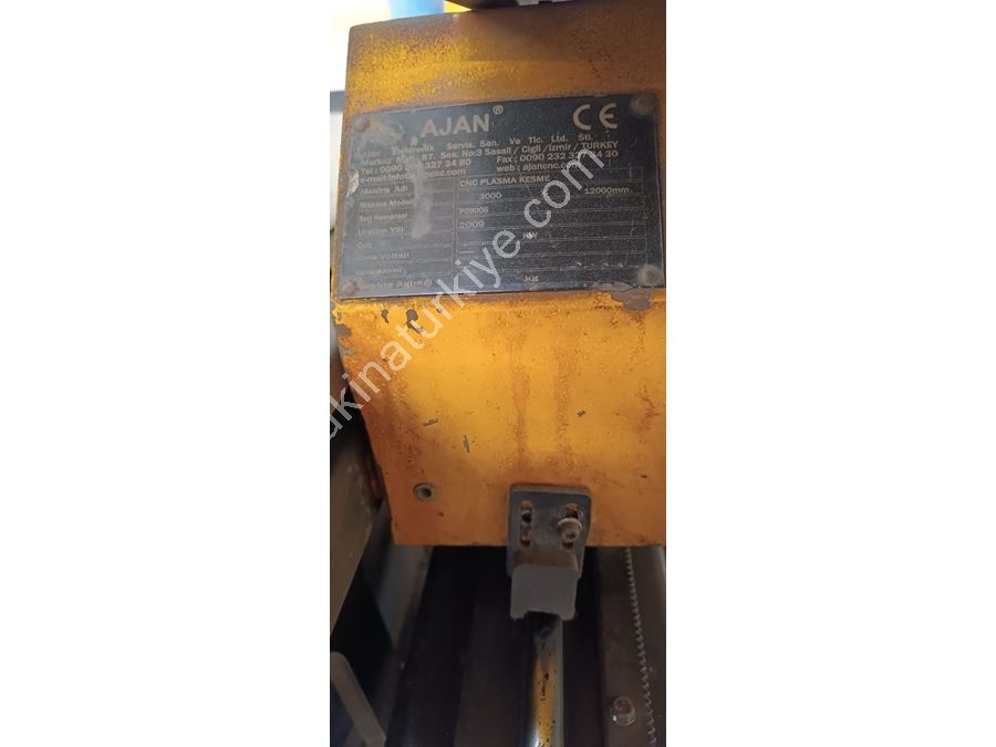 Ajan Marka 3X12 Mt 260 Amper Cnc Plazma Tezgahı