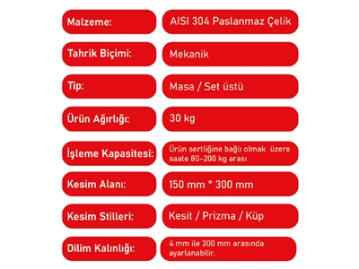 200 Kg / Saat Kaşar Dilimleme Makinası - 3