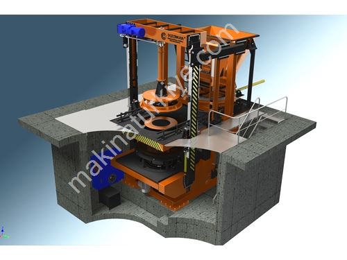 Automatische Schornsteinsohlen- und Ringwickelmaschine