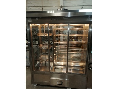 Double Display Chicken Rotisserie Machine 12 Skewers Rotating Rest Natural Gas And Lpg - 3
