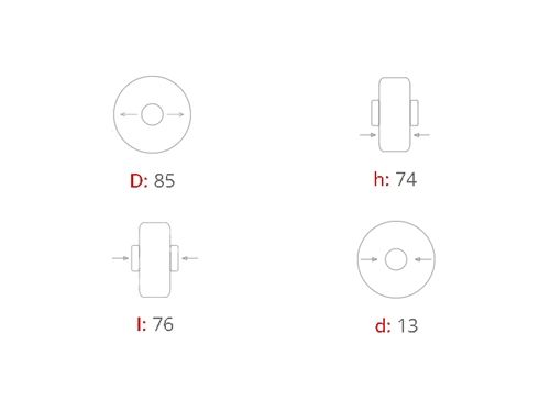 641.015 (85X74x76x13) Çatal Tekeri