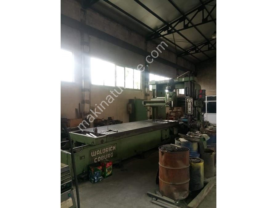 Waldrich Brand Rotary Milling Machine Table Dimensions 4650 X 1530 Mm Height 1100 Mm
