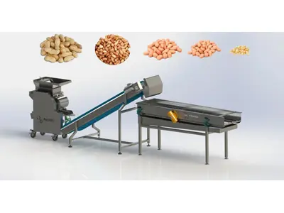 500-1500 Kg / Saat Yerfıstığı Kırma Ayrıştırma Ve Sınıflandırma Tesisi