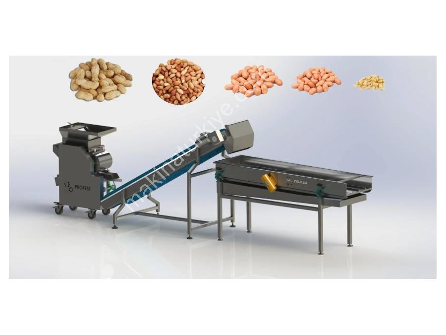 500-1500 Kg / Saat Yerfıstığı Kırma Ayrıştırma Ve Sınıflandırma Tesisi
