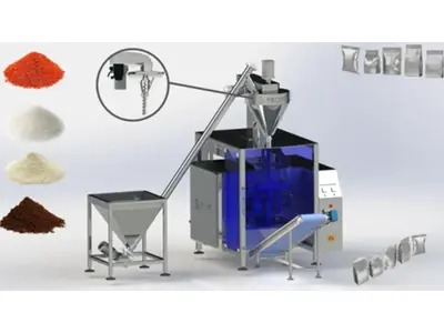 10-1000 Gr (20-40 Adet / Dakika) Tam Otomatik Vidalı Dolum Ve Paketleme Makinası