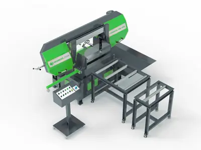 350x700 mm Açılı Yarı Otomatik Şerit Testere Makinası