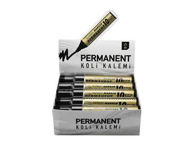 10'Lu Siyah Metapin 10 mm Permanent Koli İşaretleme Kalemi