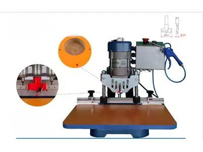 Machine de découpe d'emplacement de charnière pneumatique de 63 mm