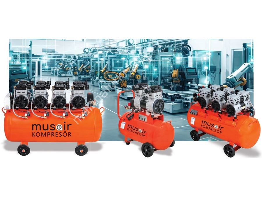 200 Litre 8 Hp Sessiz ve Yağsız Hava Kompresörü