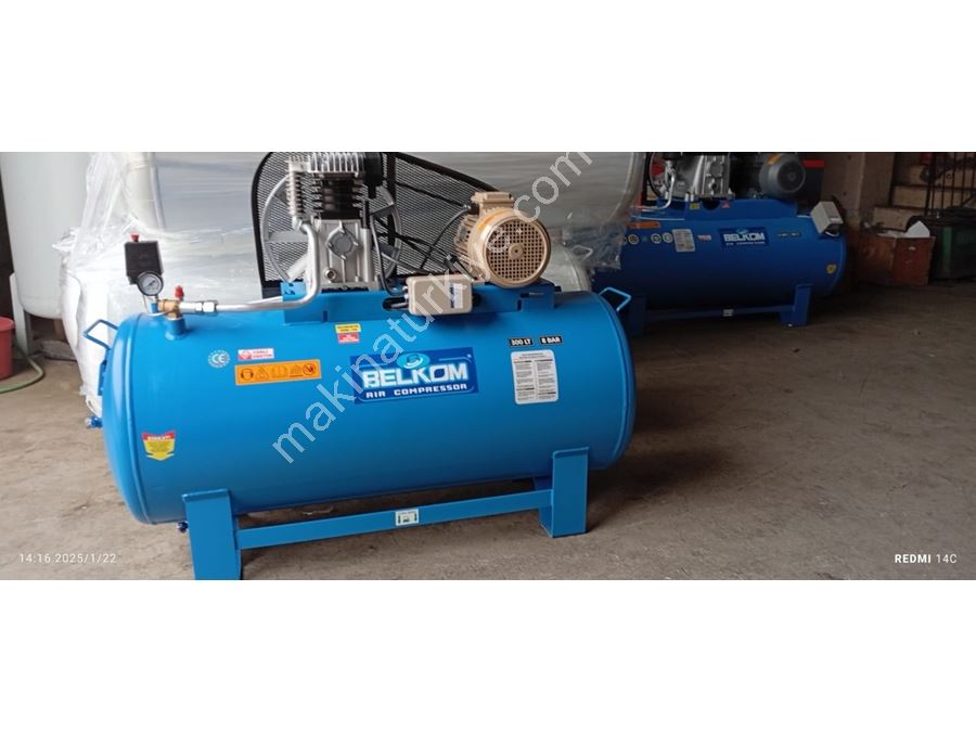 300 Lt Sanayi Elektrikli 8 Bar 4Hp İtalyan Abac Kafalı (3800) Kompresör