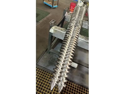 80/156 PVC Ekstrüzyon Makinası İçin Konik Çift Vida Kovan Seti - 13