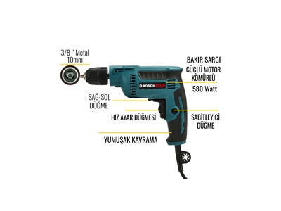 10mm Vidalama, 125mm Avuç Taşlama ve Pnömatik Kırıcı Delici 3'Lü Grup Set - 7
