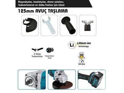 58W 5Ah Kırıcı Delici, Taşlama ve Somun Sökme Akülü Ultra 3'Lü Set - 8