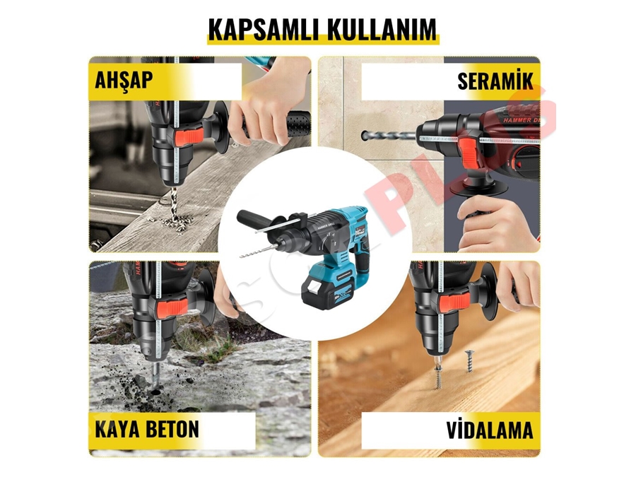 125mm Avuç Taşlama, Kırıcı Delici Hilti, Somun Sıkma Sökme, Vidalama Matkap Akülü Ultra 4'Lü Set