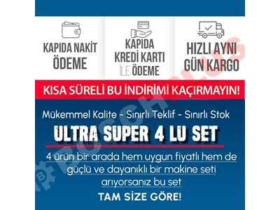 125mm Avuç Taşlama, Kırıcı Delici Hilti, Somun Sıkma Sökme, Vidalama Matkap Akülü Ultra 4'Lü Set - 2