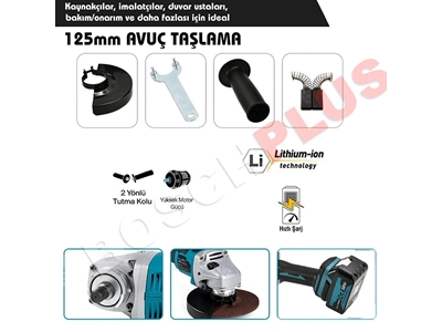 125mm Avuç Taşlama, Kırıcı Delici Hilti, Somun Sıkma Sökme, Vidalama Matkap Akülü Ultra 4'Lü Set - 9