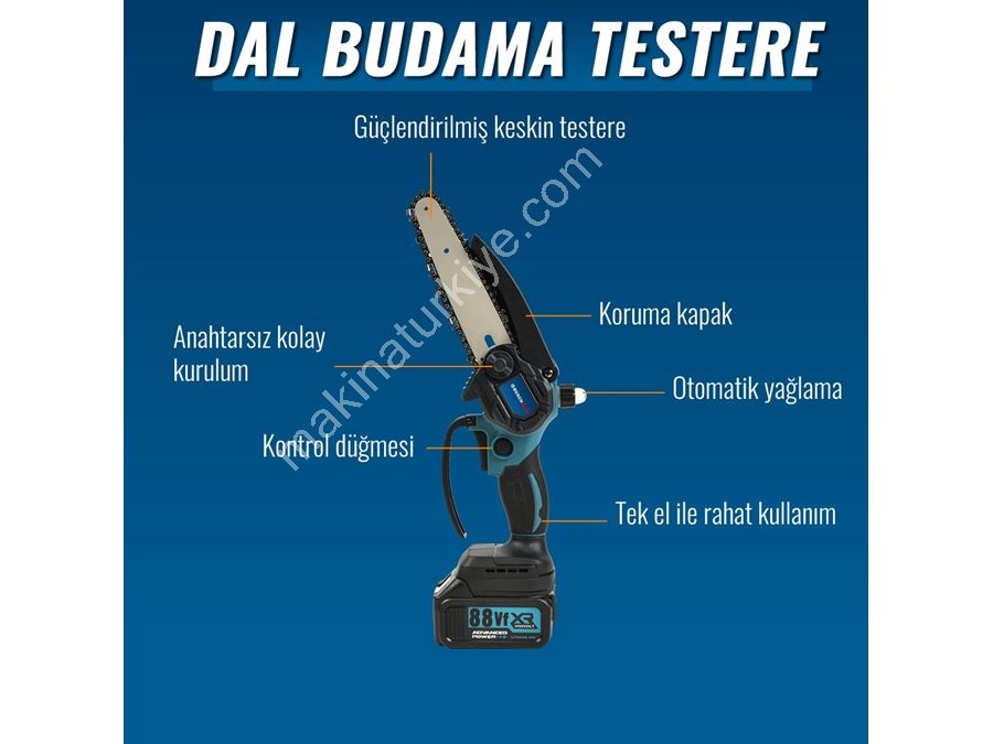Avuç Taşlama, Kırıcı Delici Hilti, Somun Sıkma Sökme, Vidalama Matkap, Budama Testere 5'Li Set