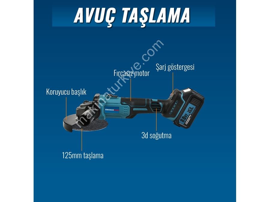 Avuç Taşlama, Kırıcı Delici Hilti, Somun Sıkma Sökme, Vidalama Matkap, Budama Testere 5'Li Set