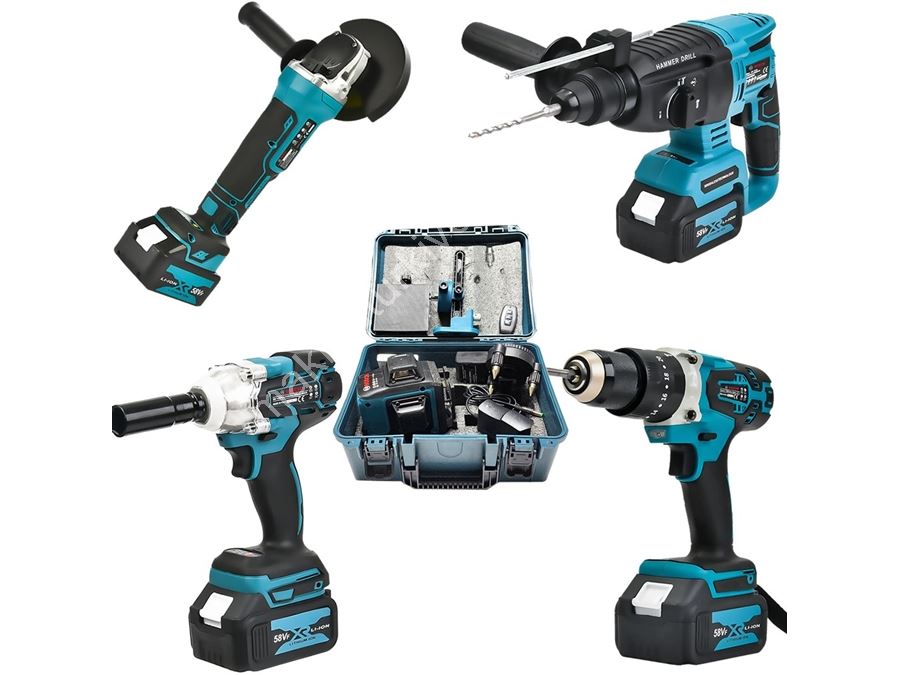 Vidalama, Somun Sıkma, Kırıcı Delici, Avuç Taşlama ve 12 Köşe Lazer Metre Ultra 5'Li Grup Set