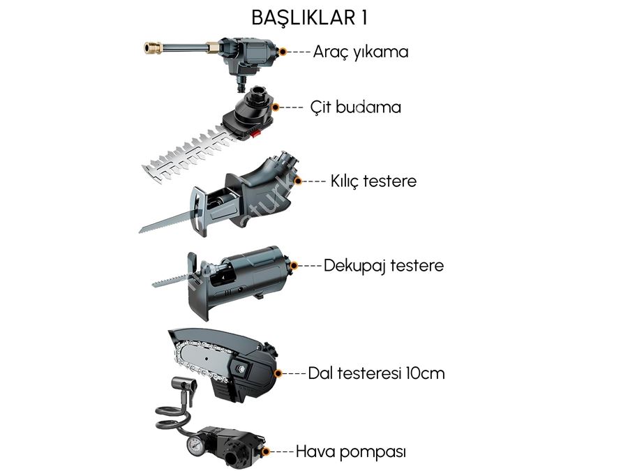 58Vf Çok Amaçlı Başlıklı Akülü Kömürsüz 13 Başlıklı Multi Makina Seti