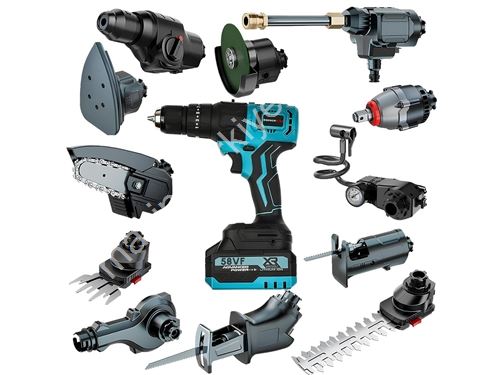58Vf Çok Amaçlı Başlıklı Akülü Kömürsüz 13 Başlıklı Multi Makina Seti