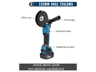 Kırıcı Delici Matkap, Avuç Taşlama, Somun Sıkma Akülü 9'Lu Set - 9