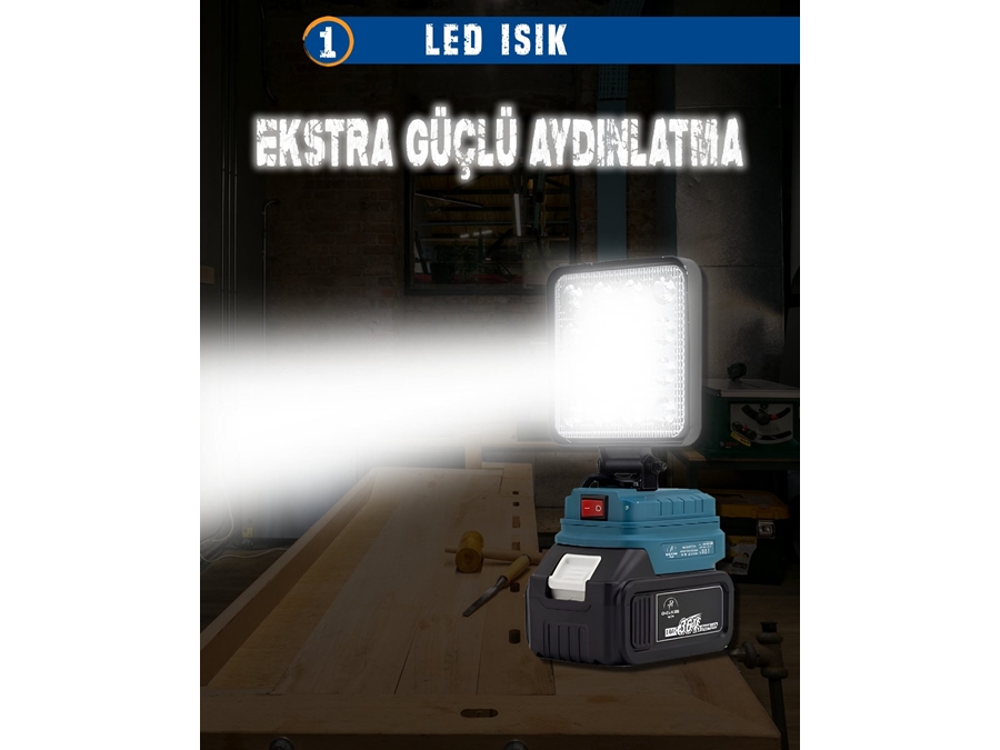 Led Işık, Lazer Metre, Somun Sıkma, Dekupaj, Oto Yıkama Akülü 10'Lu Set