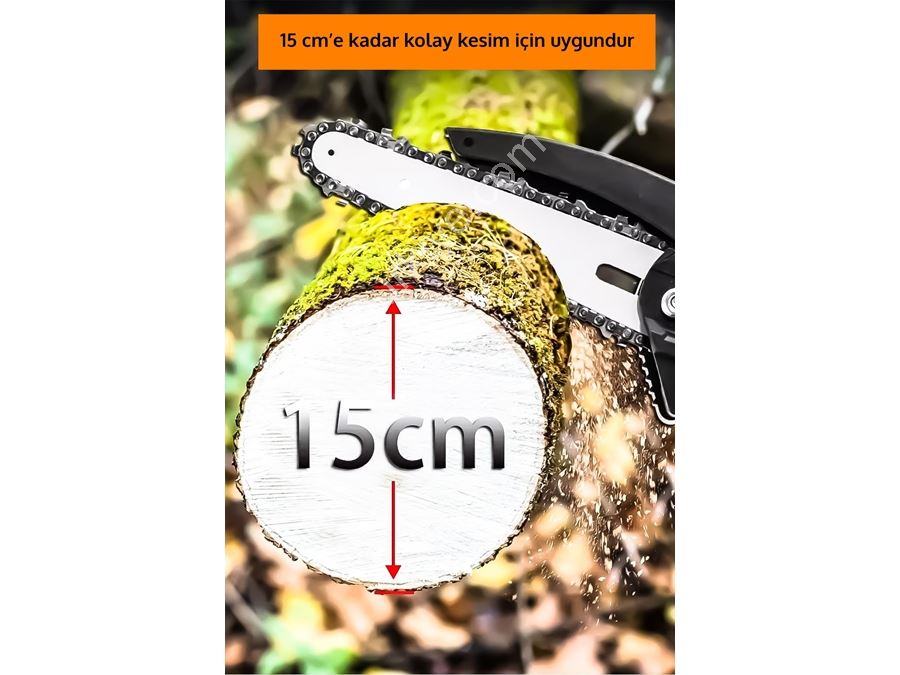 Otomatik Yağlamalı Dijital Göstergeli Şarjlı Ağaç Odun Dal Kesme Budama Testeresi