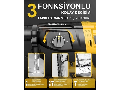 88Vf Profesyonel Akülü Kömürsüz Kırıcı Delici - 1