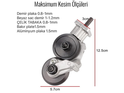 Matkap İçin Plaka Metal ve Sac Kesici - 1