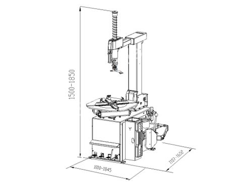 10"–22" Lastik Sökme Takma Makinesi