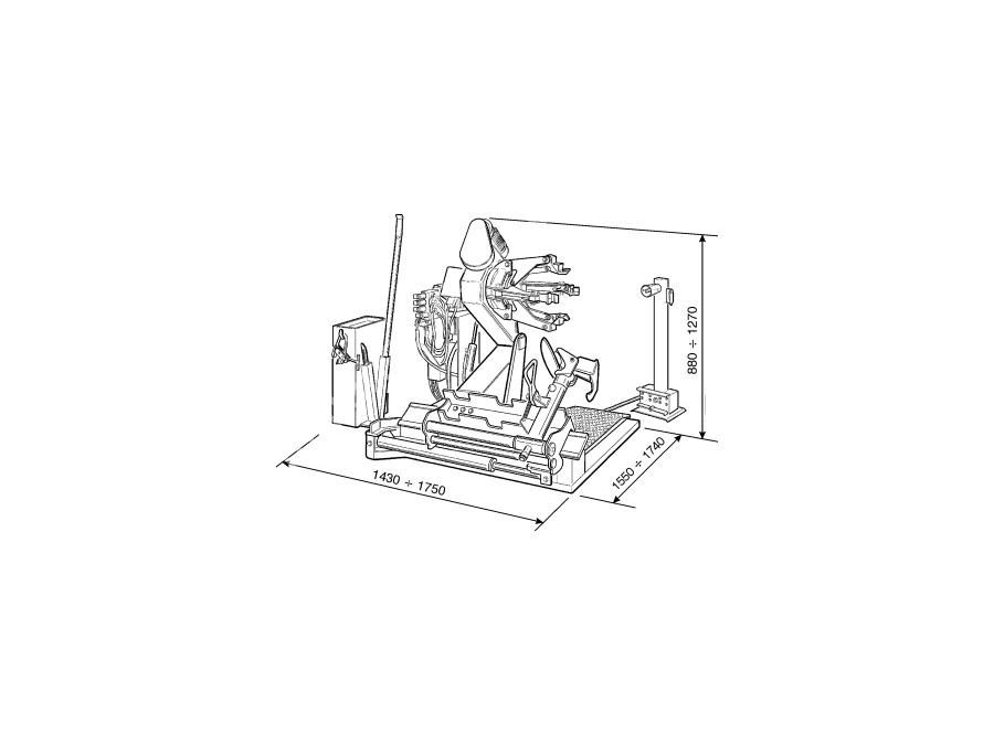 13"– 27" Ağır Vasıta Araçlar İçin Elektro-Hidrolik Lastik Sökme Takma Makinesi