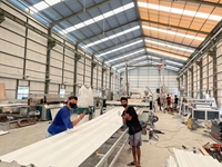 PVC İkili Duvar Oluklu Çatı Levha Üretim Ekstrüzyon Makinası